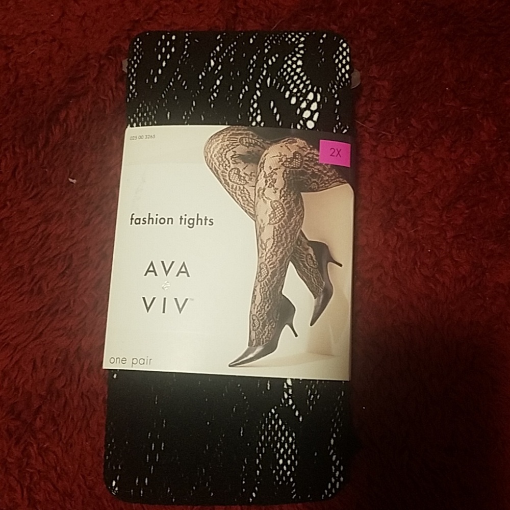 Black designed tights